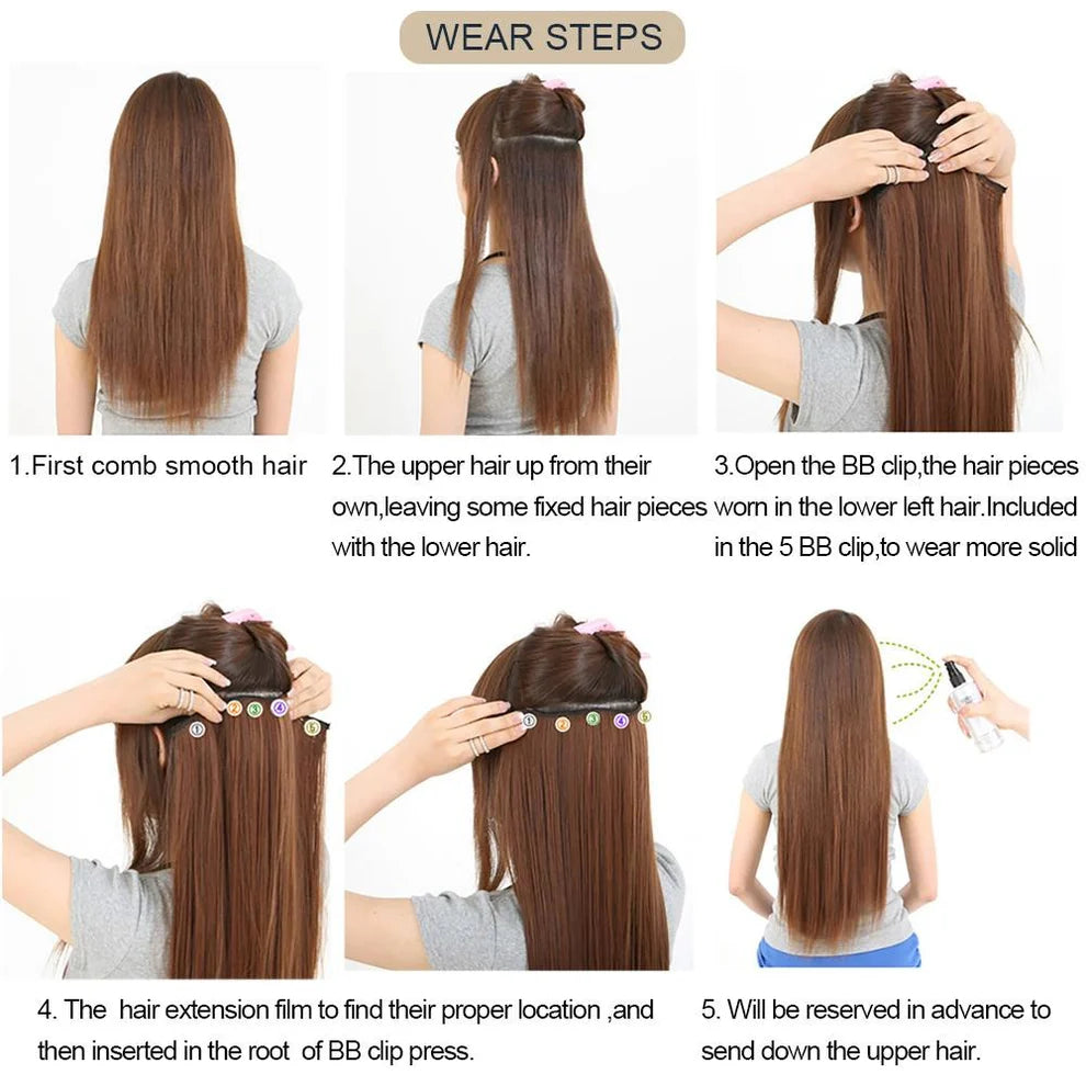 5 Clip Back Hair Extension
